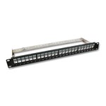 INFRALAN® Verteilerfeld 19" 24-Port, 1HE Für Keystone Module RAL7035