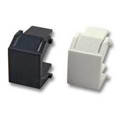 Blindeinsatz weiss RAL9010 für Keystoneausbrüche, VPE 100