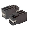 USB2.0 Snap-In Adapter schwarz Buchse Serie A/Buchse Serie B