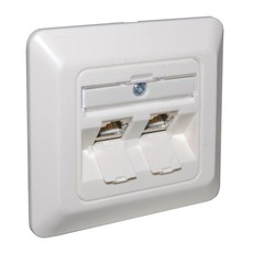 Tragring 2-fach, RAL9010 (rw) RJ45 Mod. E-20070 oder E-20072