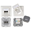 Datendose Cat.6 UP 9010 ob/un, 2xRJ45, CLASS E, Standard