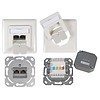 Datendose Cat.6 UP 9010 re/li, 2xRJ45, CLASS E, Standard