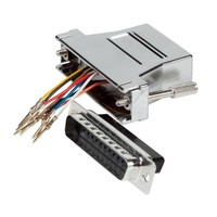 Modular-Adapter DB25Stecker/RJ 45, metallisiertes Gehäuse