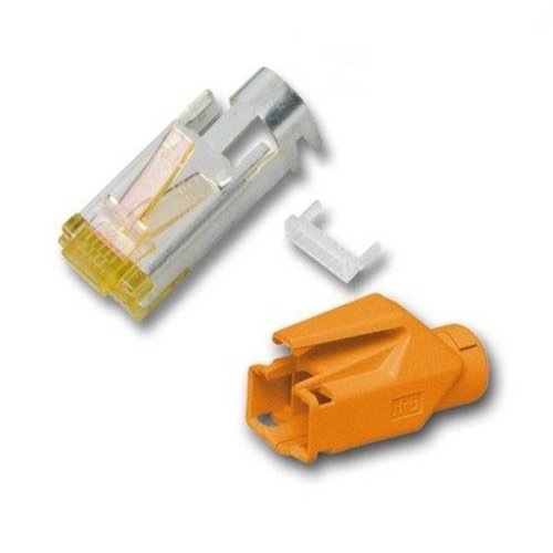 RJ45-Hirose Stecker TM31 orang e 10 St., 3 Elemente, Cat. 6a