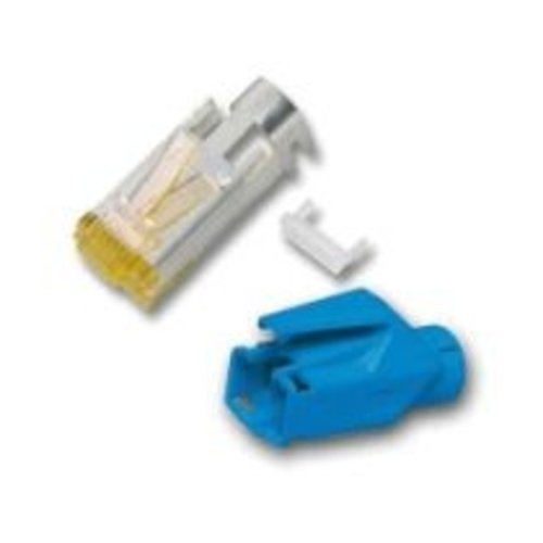 RJ45-Hirose Stecker TM31 blau, 1 St., 3 Elemente, Cat. 6a