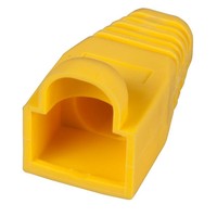 Knickschutztülle RJ45 gelb mit Rastnasenschutz, VPE 100