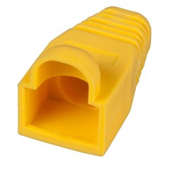 Knickschutztülle RJ45 gelb mit Rastnasenschutz, VPE 100