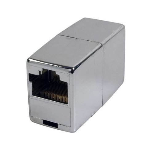 Modular Kupplung RJ45 UTP Bu/Bu 8/8, metallfarben, 1:1