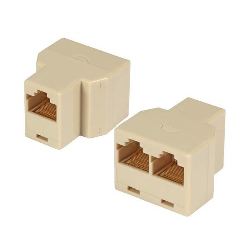 T-Modulardapter RJ45 Bu/2xBu 1:1, ungeschirmt