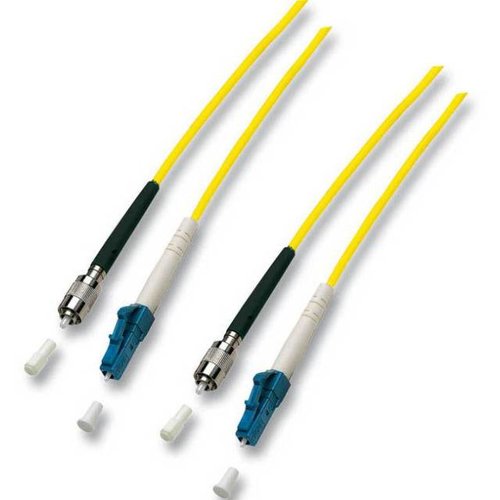 Duplex Jumper LC-FC/PC 9/125µ, 1 m, OS2, LSZH, gelb 1,8mm