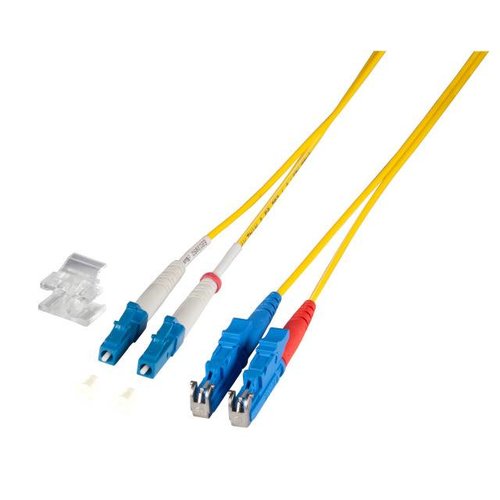 Duplex Jumper LC-E2000® 9/125µ, 10 m, OS2, LSZH, gelb