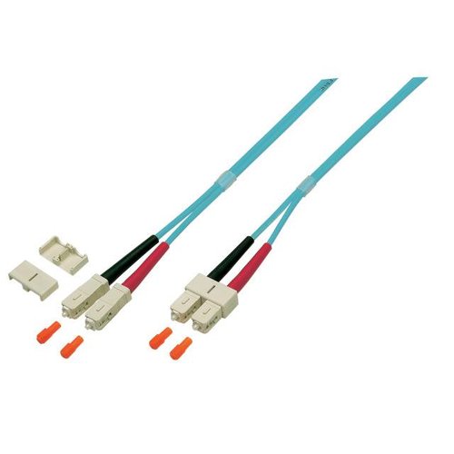 Duplex Jumper SC-SC 50/125µ, 20 m, OM4, LSZH, violett