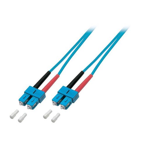 Duplex Jumper armiert SC - SC 9/125µ, 1 m, OS2, LSZH, blau 3,0mm