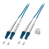 Duplex Jumper armiert LC - LC 9/125µ, 3 m, OS2, LSZH, blau 3,0mm