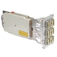 Moduleinschub 3HE/7TE 50/125µ OM3, 6xLCdpx aqua
