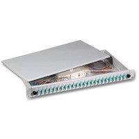 Spleißbox LC 9/125µ n.a. 24 Pigtails abgesetzt/12 Kuppl