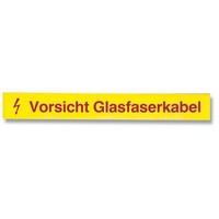 LWL-Kennzeichnungsstreifen Vorsicht Glasfaserkabel, VPE 50