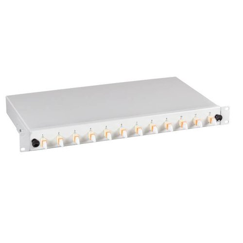 Spleißbox 12 E2000®-APC-Kuppl. ausziehbar