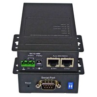 Device Server RS232/422/485 - DB9M-2x10/100TX , Hutschiene