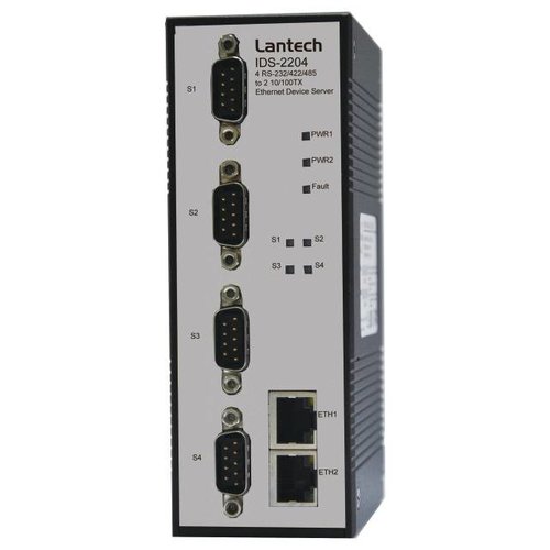 Device Server 4RS232/422/485 - -2x10/100TX , Hutschiene