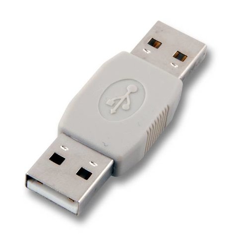 USB-Adapter 2.0 Stecker A - Stecker A, beige