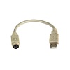 USB Adapterkabel PS/2 0,2m, USB-A St/PS/2-Bu