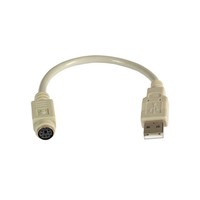 USB Adapterkabel PS/2 0,2m, USB-A St/PS/2-Bu