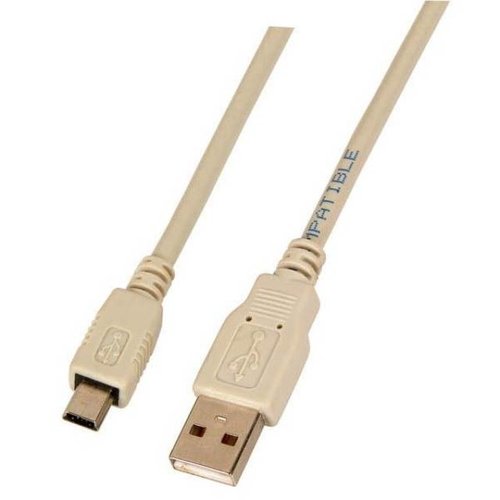 USB2.0 Kabel A - Mini-B 5pol. St-St 0,5m grau, Enhanced