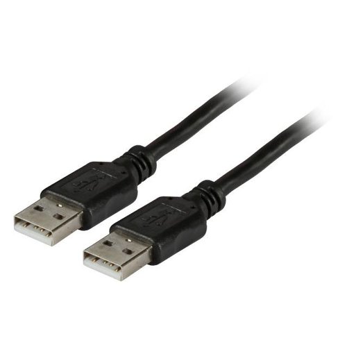 USB2.0 Anschlusskabel A-A St-St 1,0m schwarz, Enhanced