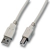 USB2.0 Anschlusskabel A-B St-St 5,0m grau, Enhanced