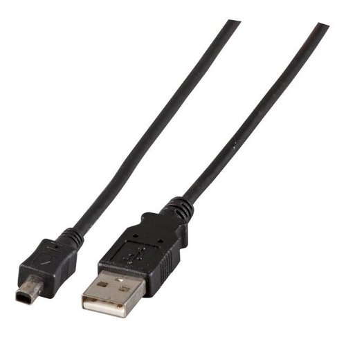 USB2.0 Anschlusskabel A auf B Mini 4-polig, schwarz, 1,8m