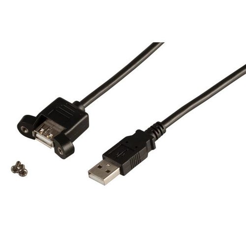 USB A Stecker / A Einbaubuchse 1,8m, High Speed USB2.0