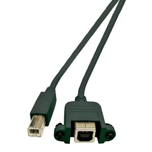 USB B Stecker / B Einbaubuchse 0,5m, High Speed USB2.0