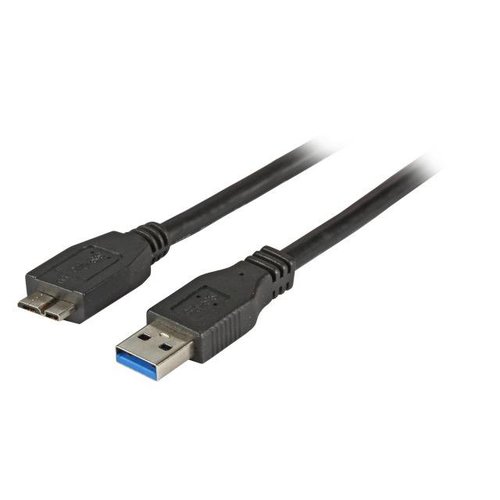 USB3.0 Kabel A - Micro B St-St 1,0m schwarz, Enhanced