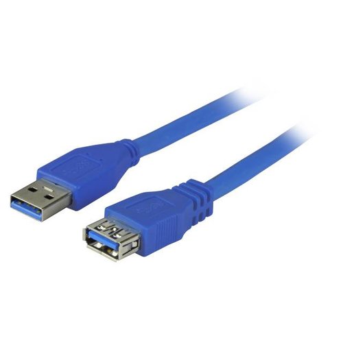 USB3.0 Verlängerungskabel A-A St-Bu 1,0m blau, Enhanced