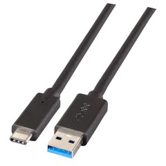 USB3.1 Kabel A-C, St-St, 0,5m, schwarz