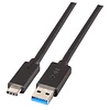 USB3.1 Kabel A-C,  St-St, 1m, schwarz