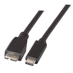 USB3.1 Kabel Micro B-C, St-St, 1m, schwarz