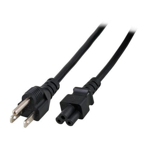 Netzleitung Japan B-C5 180°,  schwarz, 1.8 m, VCTF 3G 0.75mm²