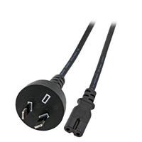 Netzleitung Australien-C7 180°, schwarz, 1.8 m, 2 x 0.75 mm²