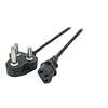 Netzleitung Südafrika - C13 1,8m , schwarz, 3x0,75mm²