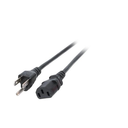 Netzleitung Japan-C13 180 °, schwarz, 1.8m, VCTF 3G 0.75 mm²