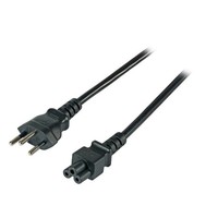 Netzleitung Schweiz-C5 180°, schwarz, 1.8 m, 3 x 0.75 mm²