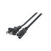 Netzleitung USA/NEMA-C7 180°, schwarz, 1.8m , SPT-2 AWG18x2C