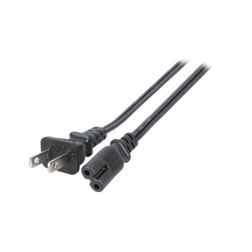 Netzleitung USA/NEMA-C7 180°, schwarz, 1.8m , SPT-2 AWG18x2C