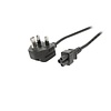 Netzleitung UK BS1363A-C5 180° , schwarz, 1.8 m, 3 x 0.75 mm²