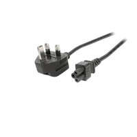 Netzleitung UK BS1363A-C5 180° , schwarz, 1.8 m, 3 x 0.75 mm²