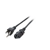Netzleitung USA/NEMA-C13 180°, schwarz, 1.8 m, SVT AWG18x3C