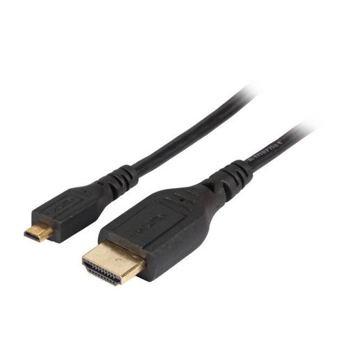 HighSpeed HDMI™ Kabel w.Eth. A - Micro-D St-St 1,0m schwarz