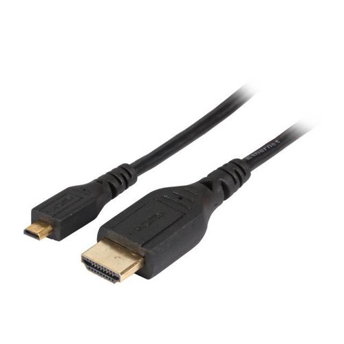 HighSpeed HDMI™ Kabel w.Eth. A - Micro-D St-St 1,8m schwarz